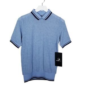 NEW Foray Golf Waffle Knit Polo Short Sleeve Pullover - Size Small